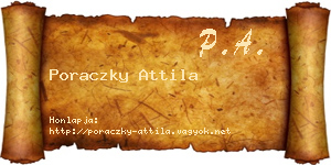 Poraczky Attila névjegykártya